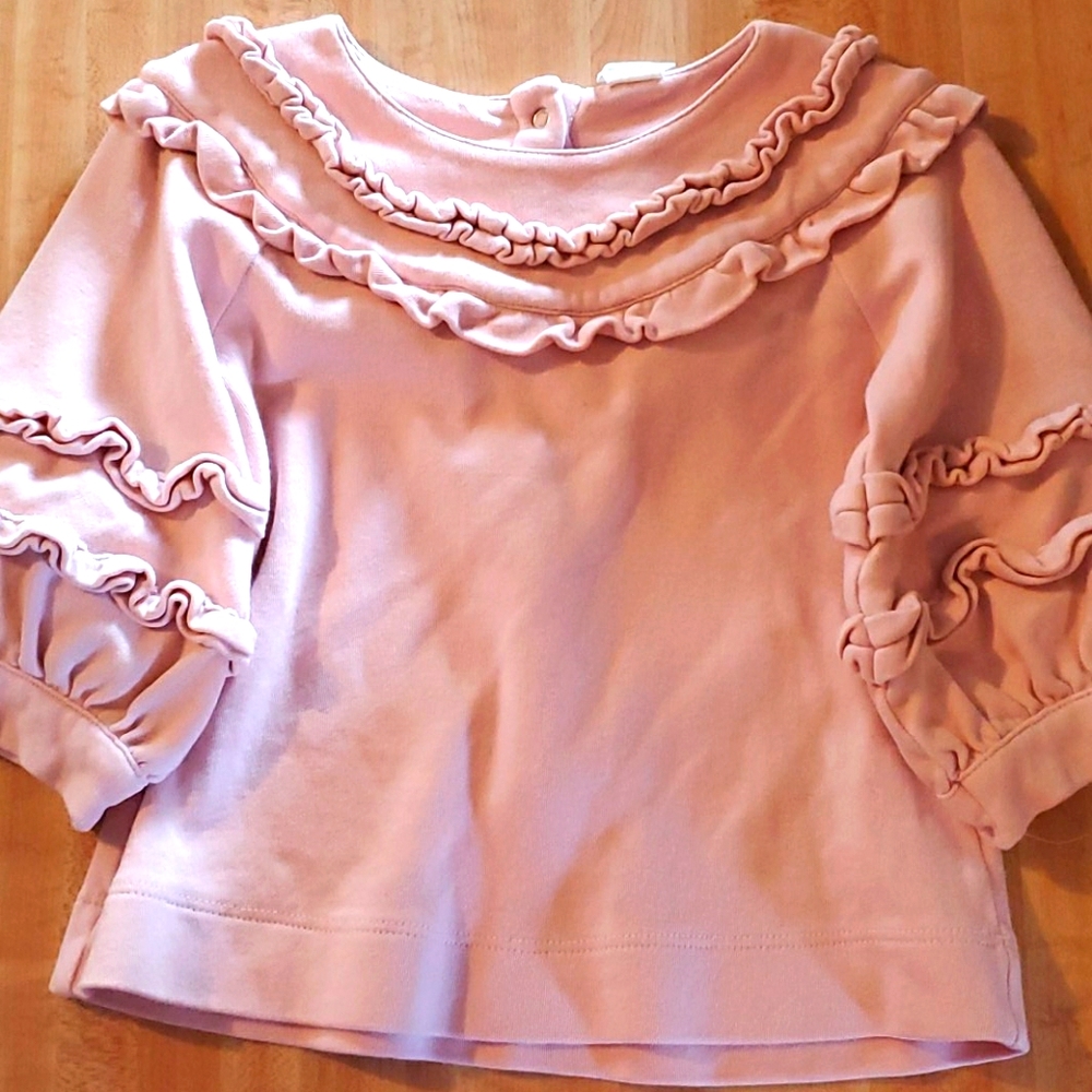 Childrens pink sweater with shirt